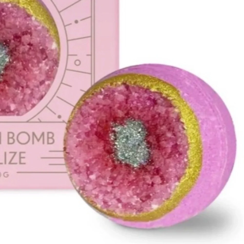 JOON X MOON REVITALIZE & SOOTHING GEODE BATH BOMBS LOT OF 3 PINK & GREEN